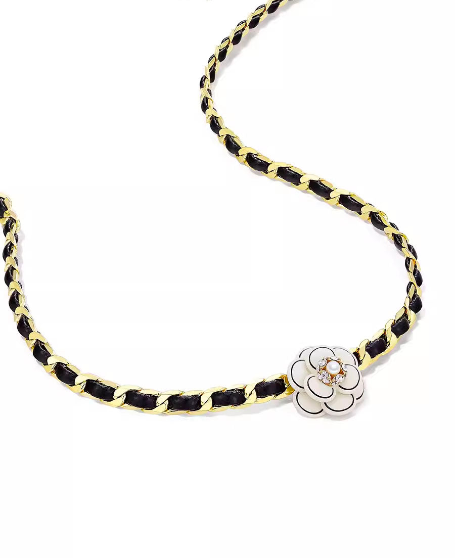 Camellia Necklace: Women's Clavicle Chain Choker Neck Chain