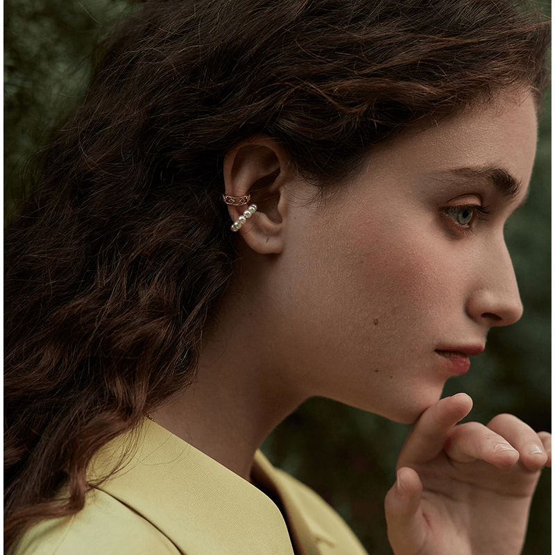 Elegant Pearl Ear Cuff Earrings for Women - No Piercing Required