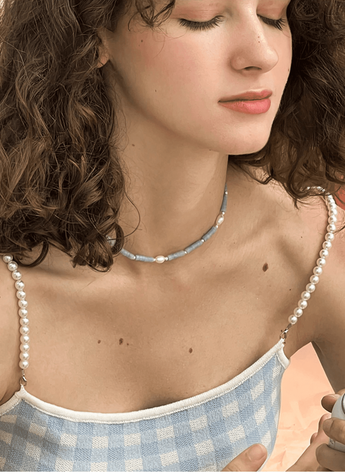 Natural Pearl Necklace with Women's Purple Agate Pendant - Unique Clavicle Chain Jewelry Gift for a Niche Style