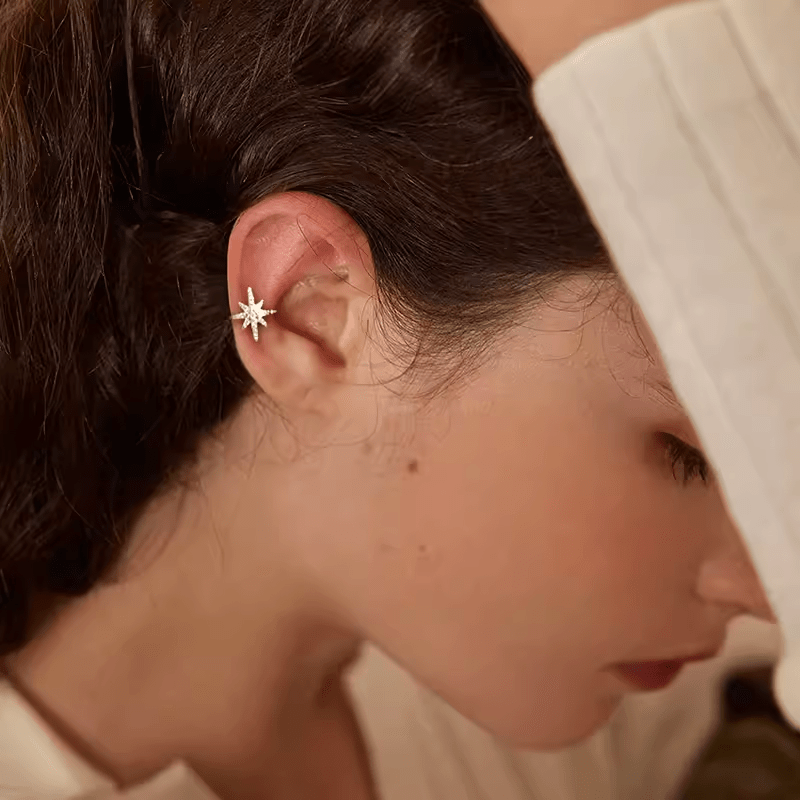 Sterling Silver Ear Hook Earrings for Women - Non-Pierced Ear Clip
